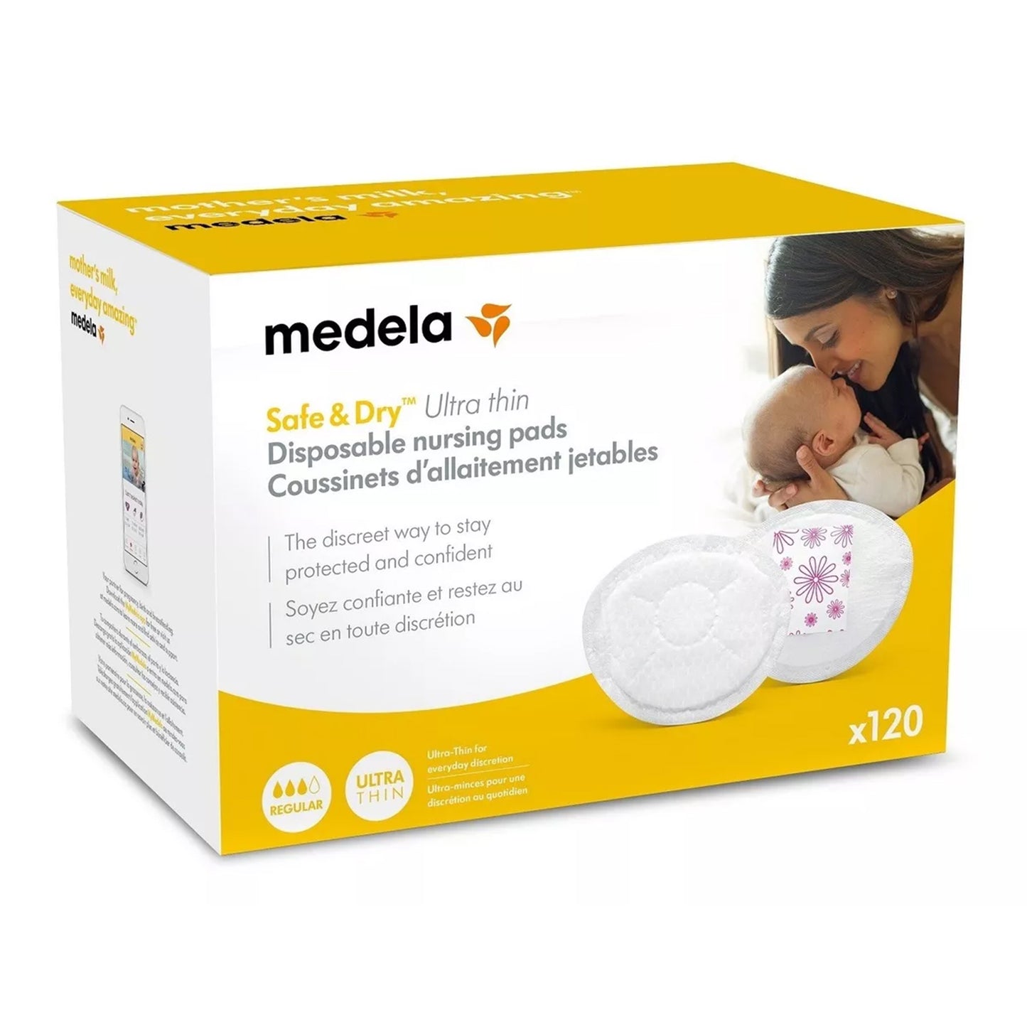 Parches Absorbentes Desechables Safe & Dry™ para Pérdidas de Leche Materna