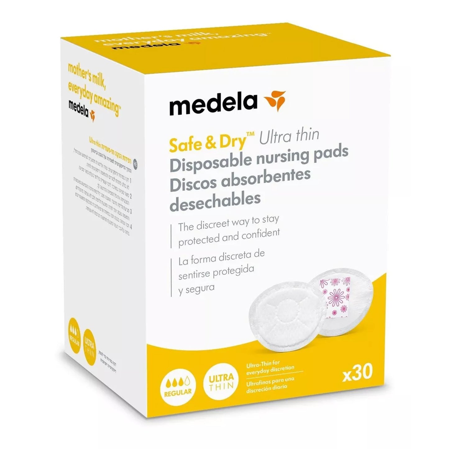 Parches Absorbentes Desechables Safe & Dry™ para Pérdidas de Leche Materna