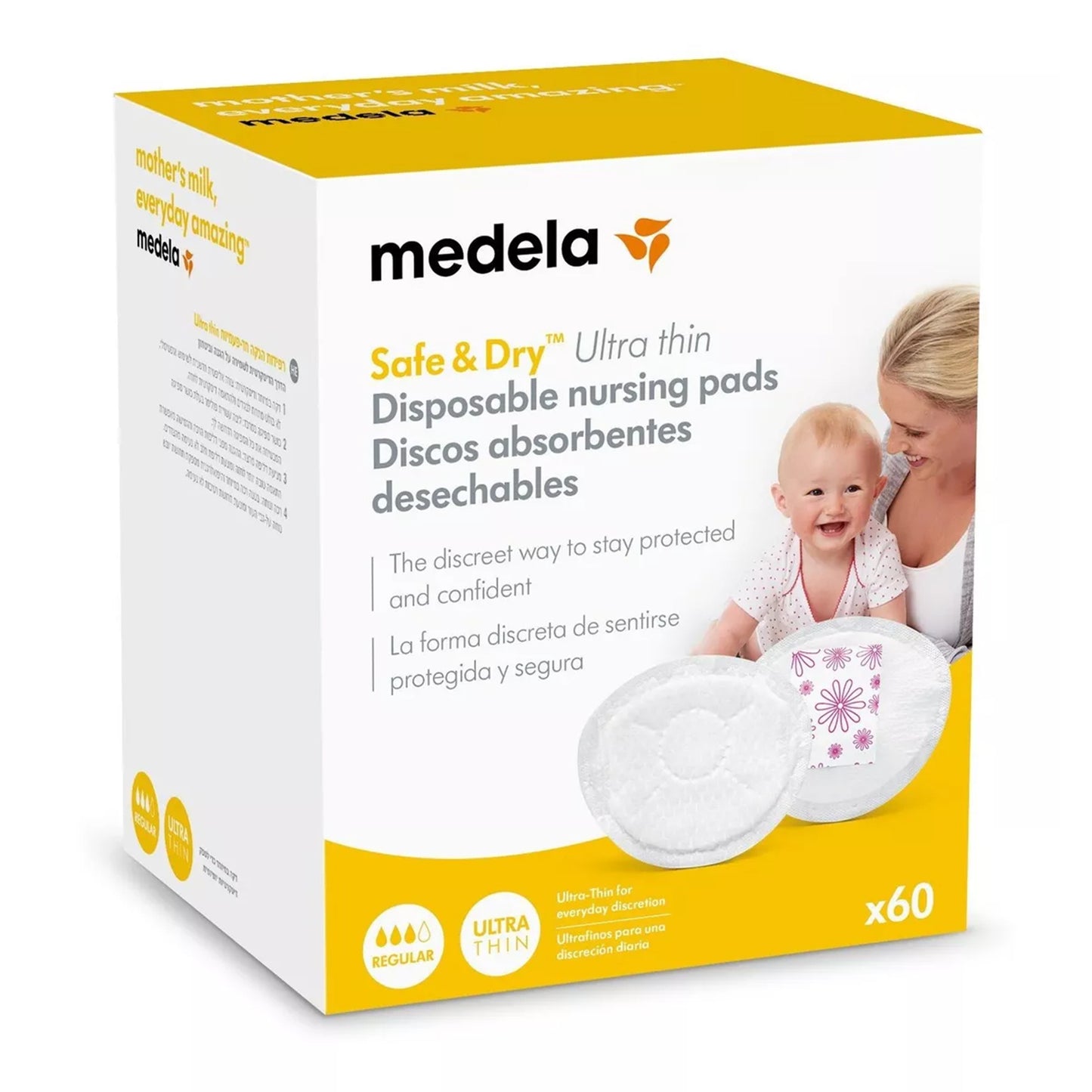Parches Absorbentes Desechables Safe & Dry™ para Pérdidas de Leche Materna