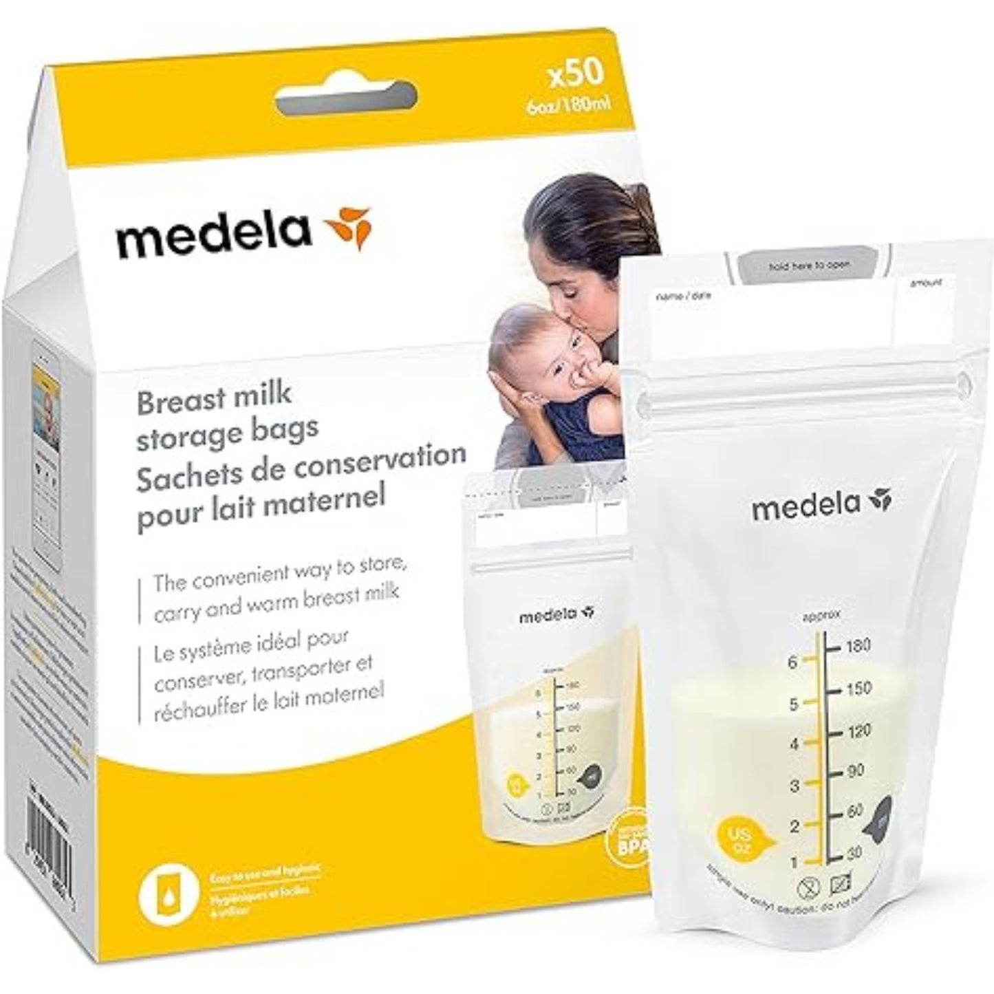 Bolsas Para Almacenar Leche Materna 6oz/180ml 50pzs