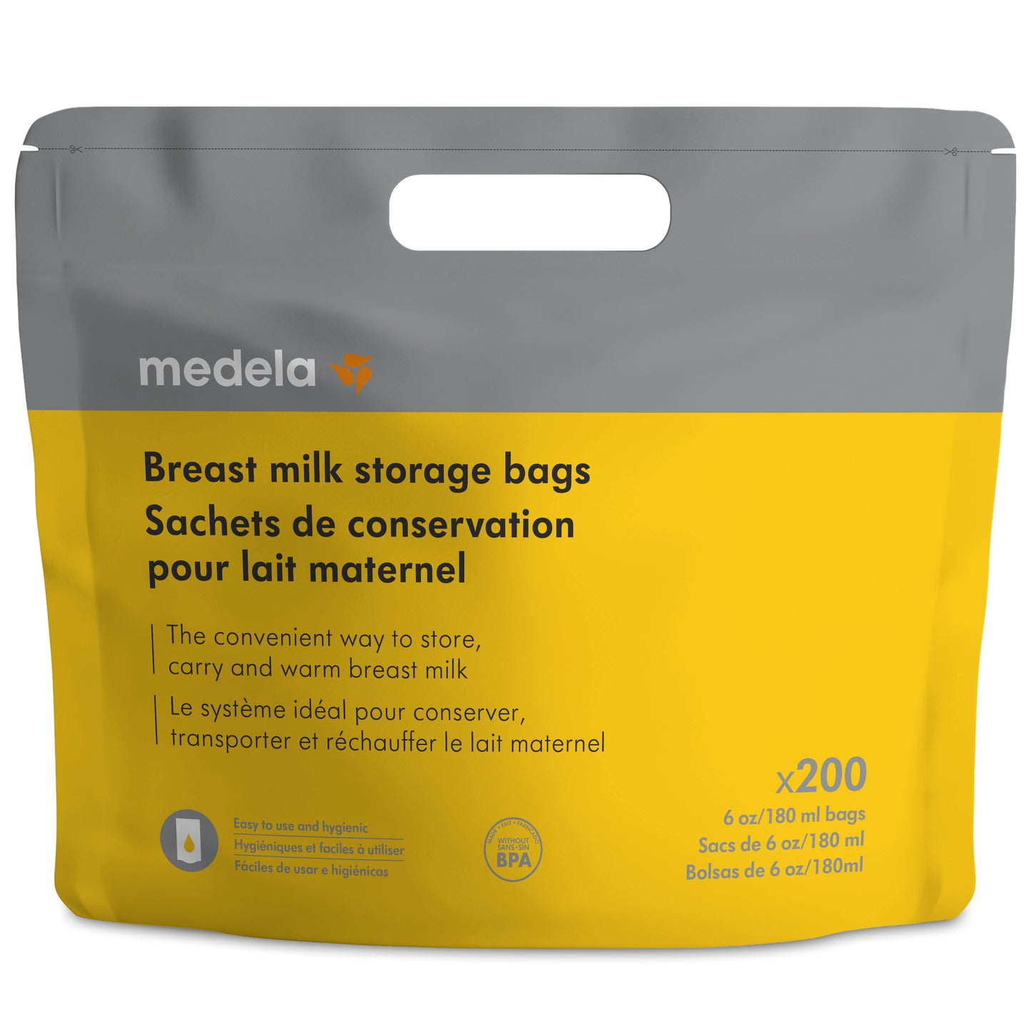 200 Bolsas para Almacenar Leche Materna 6oz/180ml