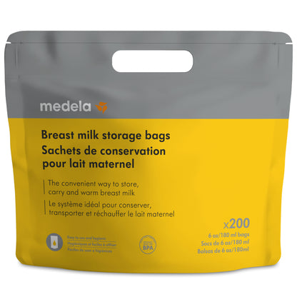 200 Bolsas para Almacenar Leche Materna 6oz/180ml