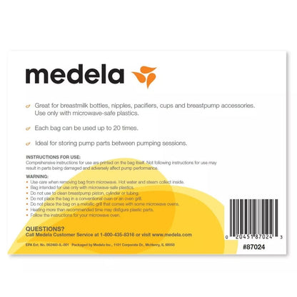 Bolsas Esterilizadoras para Accesorios de Extractor de Leche o Biberones
