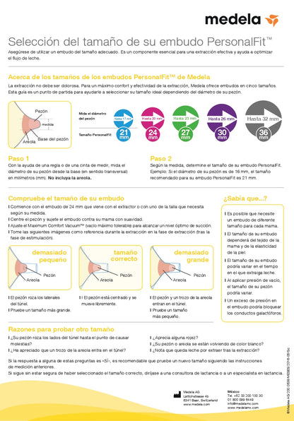 Embudos PersonalFit Flex™ para Extractor de Leche